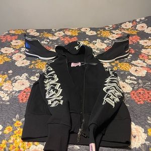 Never angel | Jackets u0026 Coats | Black And White Lettering Limited Edition Never  Angel Hoodie | Poshmark